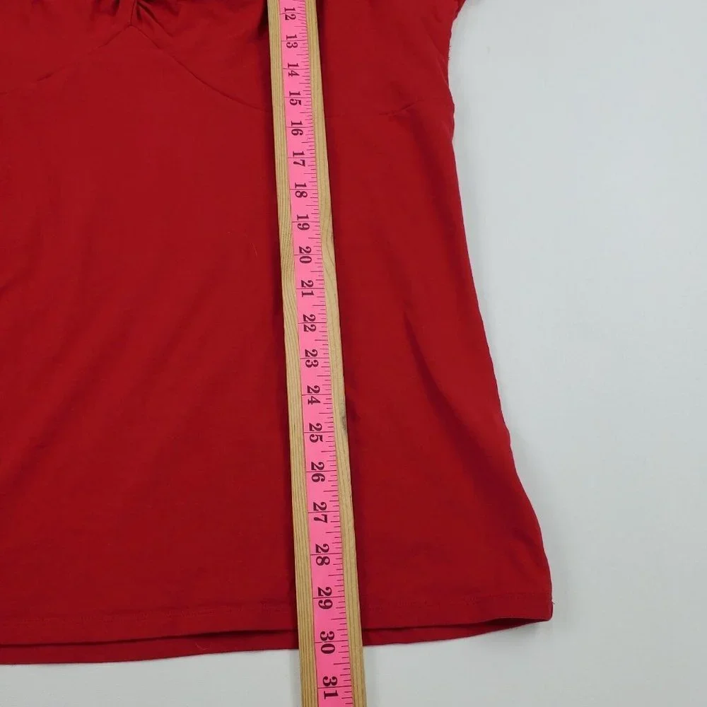 Torrid Womens Red Foxy Sweetheart Twist Top Blouse Plus Size 3 Long‎ Sleeve